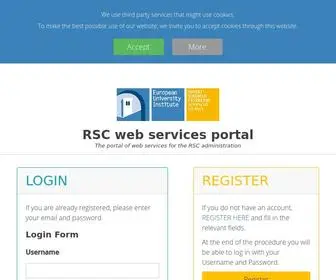 Rscas.eu(The portal of web services for the RSC administration) Screenshot
