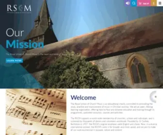 RSCM.org.uk(The Improvement of Music in Christian Worship) Screenshot