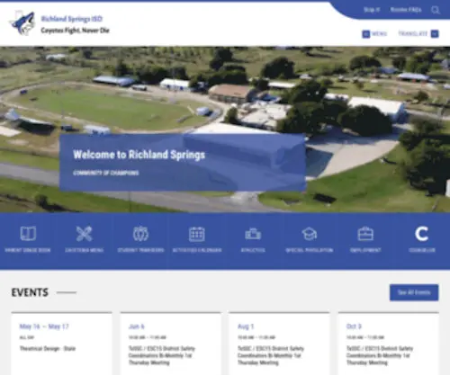 Rscoyotes.net(Richland Springs Independent School District) Screenshot