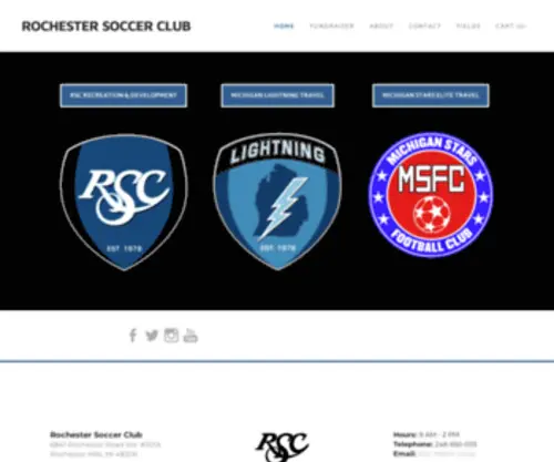 RScsoccer.org(Rochester Soccer Club) Screenshot