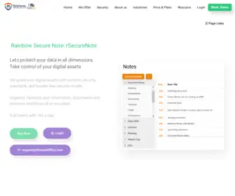 Rsecurenote.com(Rainbow Secure Note) Screenshot