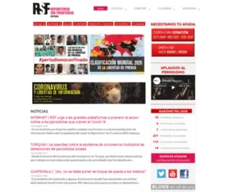 RSF-ES.org(Reporteros Sin Fronteras) Screenshot