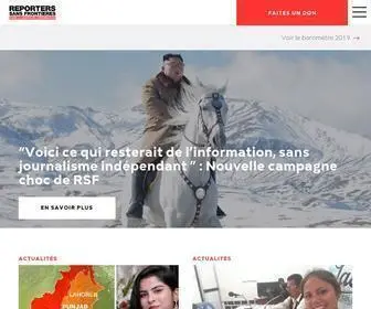 RSF.org(Reporters Without Borders) Screenshot