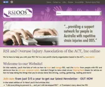 Rsi.org.au(The RSI and Overuse Injury Association of the ACT) Screenshot