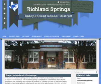 Rsisd.org(Richland Springs Independent School District) Screenshot