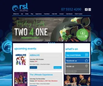 RSLclubsouthport.com.au(RSL Club Southport) Screenshot