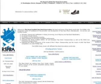 RSpba.org(Royal Scottish Pipe Band Association) Screenshot