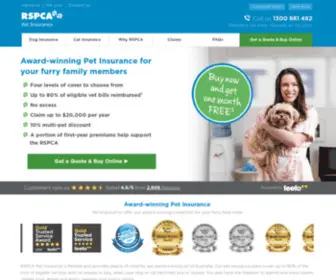RSpcapetinsurance.com.au(Pet Insurance by RSPCA Pet Insurance Australia) Screenshot