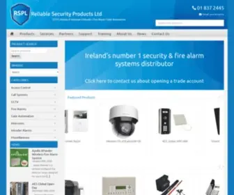 RSPL.ie(Ireland's leading fire & security systems distributor. Access Control) Screenshot