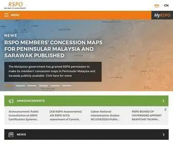 Rspo.org(Roundtable on Sustainable Palm Oil (RSPO)) Screenshot