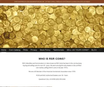 RSrcoins.com(RSR Coins has been a buyer and seller of rare coins for over 40) Screenshot