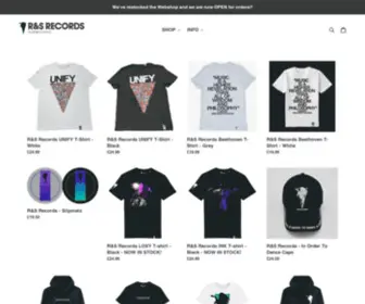 Rsrecordsmerch.com(R&S Records Merch Store) Screenshot