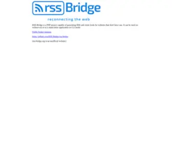 RSS-Bridge.org(RSS Bridge) Screenshot