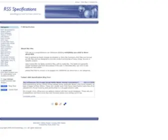 RSS-Specifications.com(RSS Specifications and RSS Feeds) Screenshot