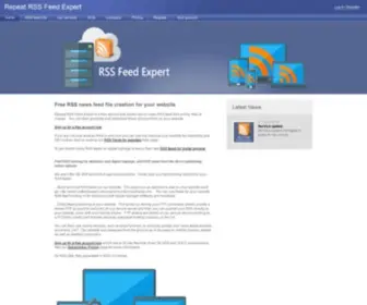 RSsfeedexpert.com(Free RSS feed creation and hosting for websites and digital signage) Screenshot