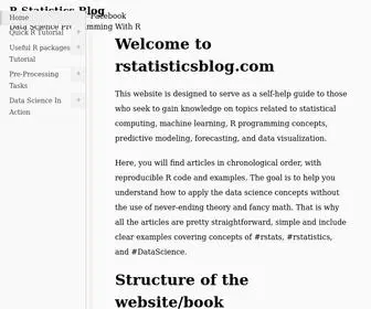 Rstatisticsblog.com(R Statistics blog) Screenshot