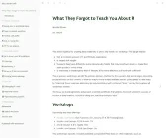 Rstats.wtf(What They Forgot to Teach You About R) Screenshot