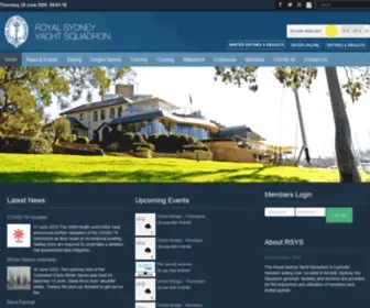 RSYS.com.au(Royal Sydney Yacht Squadron) Screenshot