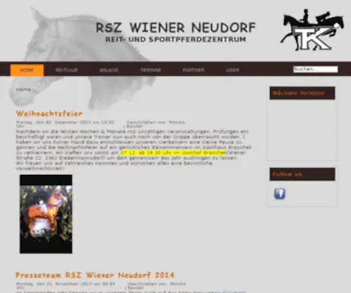 RSZ-Wienerneudorf.at(Und Sportpferdezentrum Wiener Neudorf) Screenshot