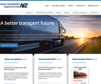 Rtanz.co.nz(The Road Transport Association New Zealand Inc (RTANZ) is an association of road freight (trucking)) Screenshot