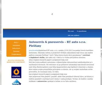 Rtauto.sk(Autoservis & Pneuservis RT AUTO Piešťany) Screenshot