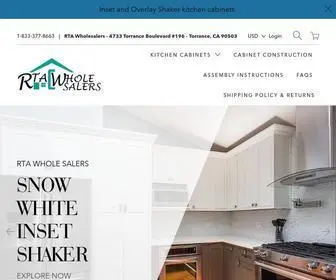 Rtawholesalers.com(Kitchen Cabinets Inset Shaker & Overlay White Shaker) Screenshot