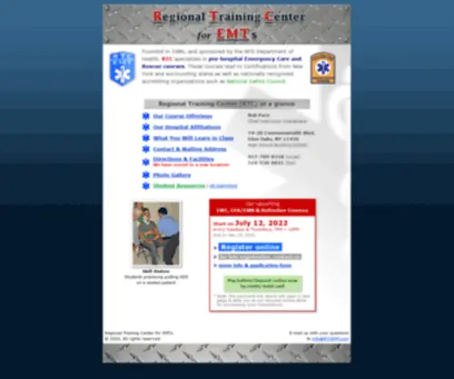 Rtcemt.com(Regional Training Center for EMTs) Screenshot