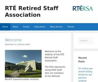 Rtersa.ie(RTÉ Retired Staff Association) Screenshot