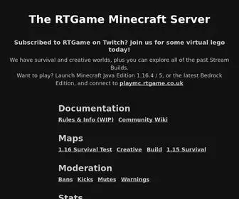 Rtgame.co.uk(RTGame Minecraft Server) Screenshot