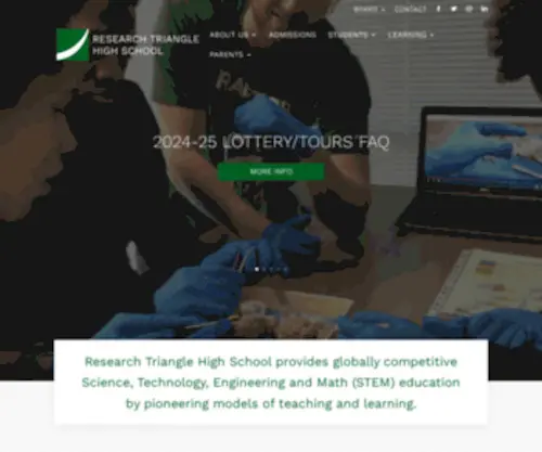 Rthighschool.org(Research Triangle High School) Screenshot