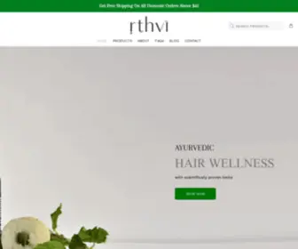 RThvi.com(Authentic &amp; Inspired Ayurvedic beauty and wellness product) Screenshot