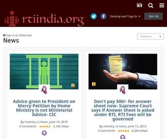 Rtiindia.org(Right to Information Community Portal) Screenshot