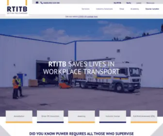 Rtitb.co.uk(Leading standards setting body for workplace transport training) Screenshot