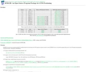 RTklib.com(An Open Source Program Package for GNSS Positioning) Screenshot