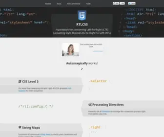 RTLCSS.com(RTLCSS is a framework for transforming Cascading Style Sheets (CSS) from Left) Screenshot