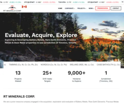 RTmcorp.com(RT Minerals Corp) Screenshot