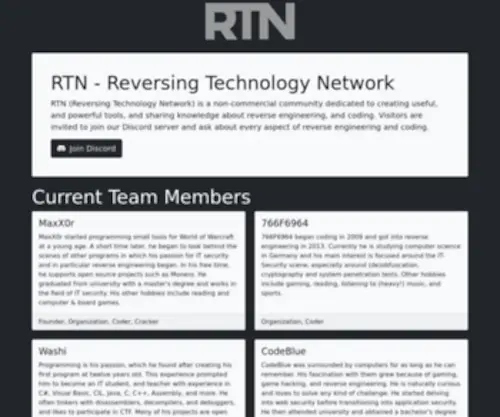 RTN-Team.cc(Reversing Technology Network) Screenshot