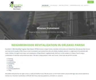 Rtno.org(Rebuilding Together New Orleans) Screenshot