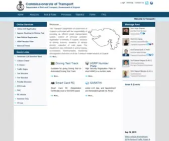 Rtogujarat.gov.in(Transport Department Gujarat) Screenshot