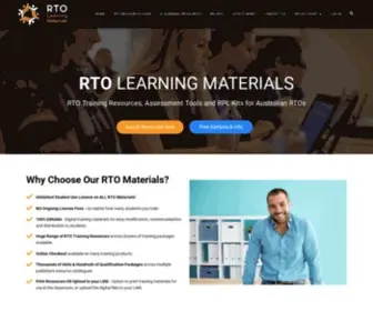 Rtolearningmaterials.com.au(RTO Materials) Screenshot