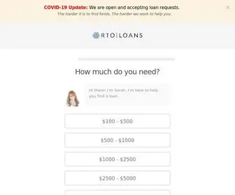 Rtoloans.com(Get a secure loan as soon as the next business day) Screenshot