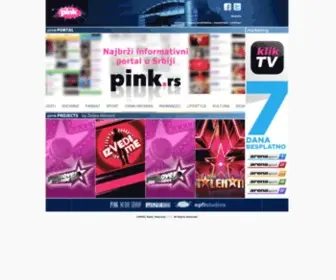 RTvpink.co.rs(RTV Pink) Screenshot