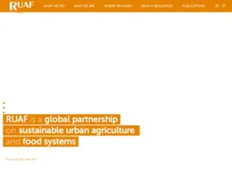 Ruaf.org(RUAF is a global partnership on sustainable urban agriculture and food systems) Screenshot