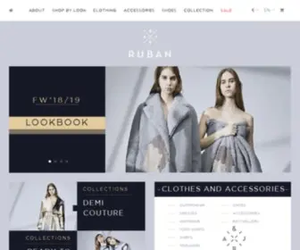 Rubancouture.com(The official website of the brand Ruban) Screenshot