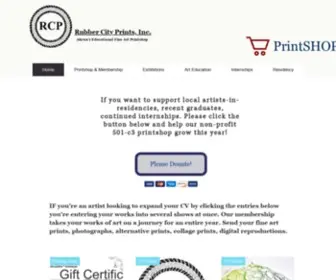 Rubbercityprints.org(Nonprofit Printshop) Screenshot