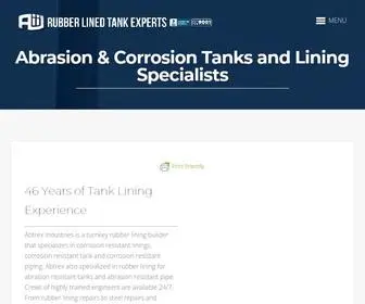 Rubberlinedtankexperts.com(Abtrex Industries) Screenshot