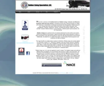 Rubberliningspecialists.com(RLS, LLC-rubber lined parts,tanks,rail cars,tank cars, rubber linings) Screenshot