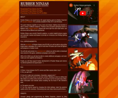 Rubberninjas.com(Rubber Ninjas Game) Screenshot