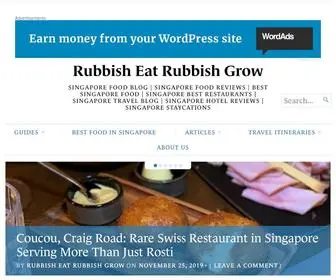 Rubbisheatrubbishgrow.com(Singapore Food Blog) Screenshot