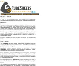 Rubesheets.com Screenshot